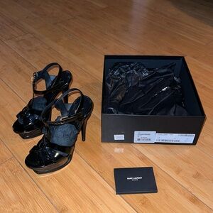 YSL Vitello Vernice Soft Nero